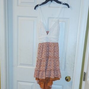 Floral Spaghetti Strap Vine & Valley Dress / Cover -up Women's Large